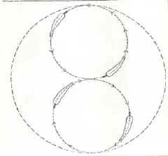 Two 10-metre circles fit perfectly within a 20-metre circle!
