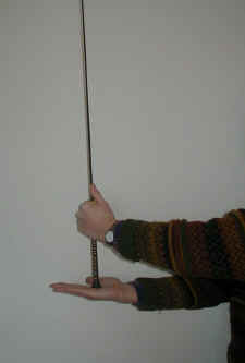 Demonstrating suppleness using a whip.